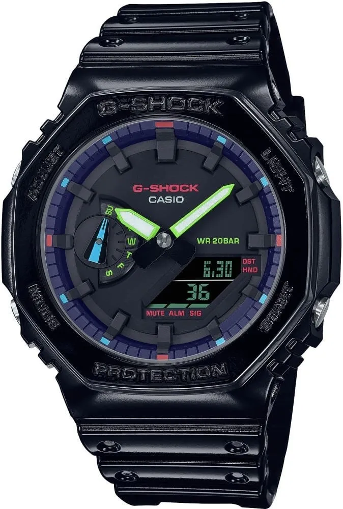Casio GA-2100RGB-1ADR Erkek Kol Saati - 1