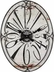 Ultima Regal R814 Ferforje Süslemeli Oval Dekoratif Duvar Saati - Regal